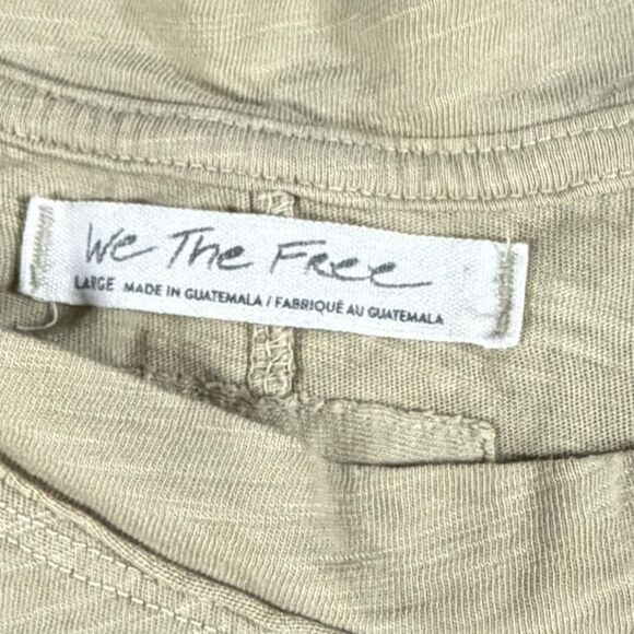 WE THE FREE Women’s Olive Green Long Sleeve Arden Tee Size Large - Picture 4 of 6